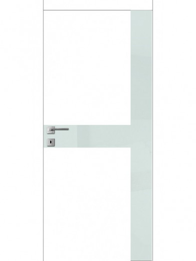 Дверь FТ.20.S "Avangard" со стеклом "Лакобель" (белое, черное) 