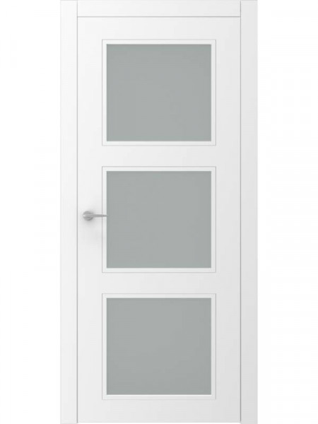 Дверь "DUO 4G" белая со стеклом