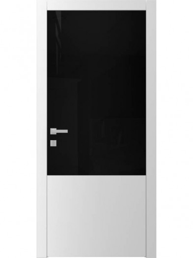 Дверь FТ.1.S "Avangard" со стеклом "Лакобель" (белое, черное)