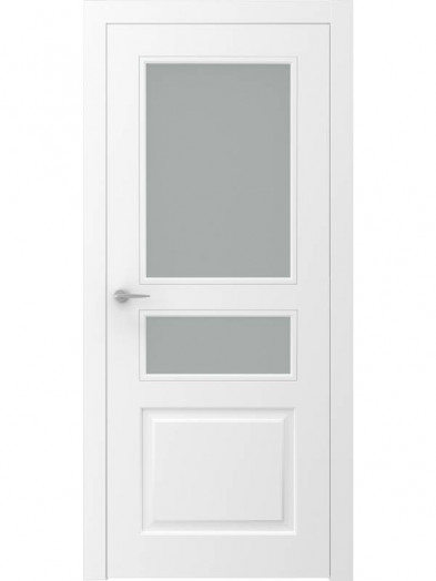 Дверь "DUO 2G" белая со стеклом