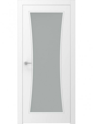 Дверь "DUO 9G" белая со стеклом