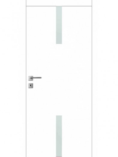 Дверь FТ.13.S "Avangard" со стеклом "Лакобель" (белое, черное)