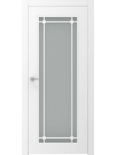 Дверь "UNO 6GR" со стеклом с решеткой 
