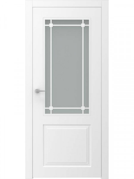 Дверь "UNO 1GR" со стеклом с решеткой
