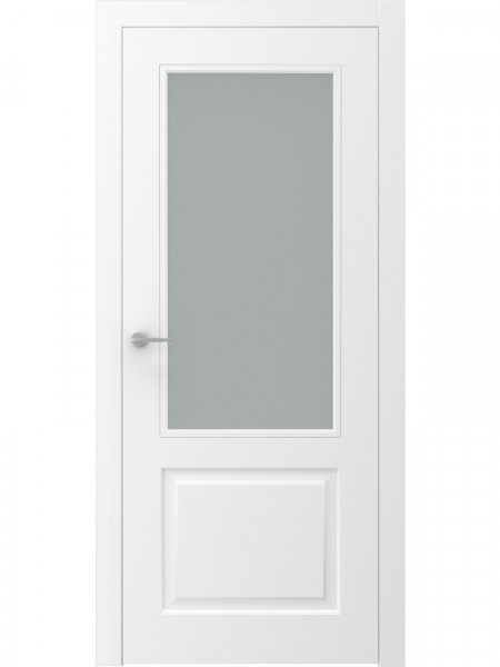 Дверь "DUO 1G" белая со стеклом 