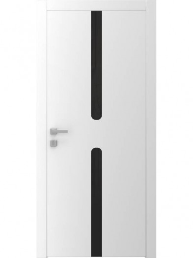 Дверь FТ.14.S "Avangard" со стеклом "Лакобель" (белое, черное)